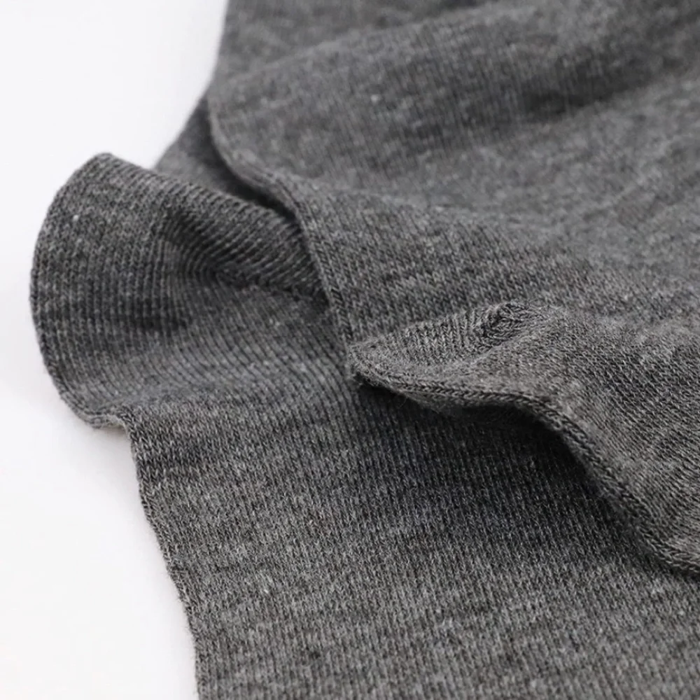 Charcoal White Stripe Over the Knee Thigh High Socks